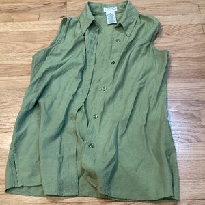 White Stag Green Button Down Shirt